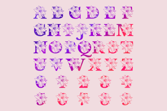 Lily Split Font PNG with transparent background - Preview 1