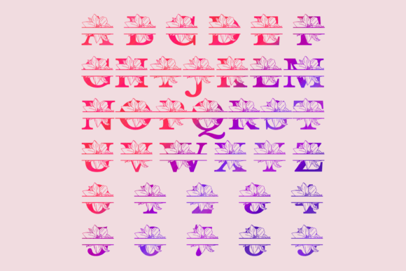 Lily Split Font PNG with transparent background - Preview 2