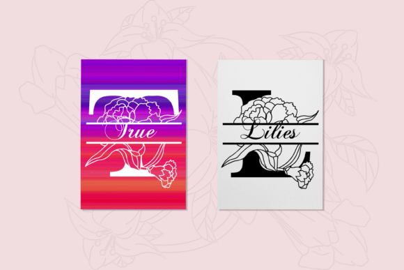 Lily Split Font PNG with transparent background - Preview 3
