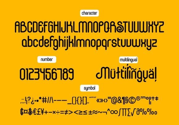 Mountogen Rounded Font PNG with transparent background - Preview 6
