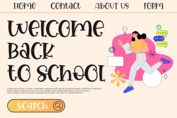 Play School Font PNG with transparent background - Preview 2