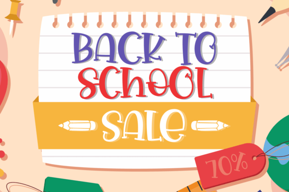 Play School Font PNG with transparent background - Preview 3