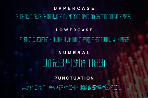 Semi Pixel Font PNG with transparent background - Preview 3
