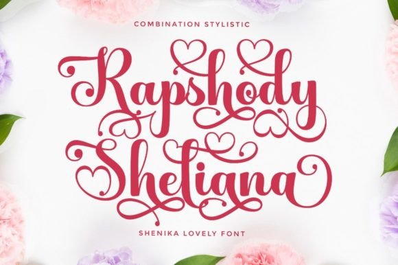 Shenika Font PNG with transparent background - Preview 4