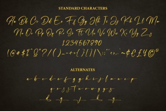 Shiny Sign Font PNG with transparent background - Preview 6