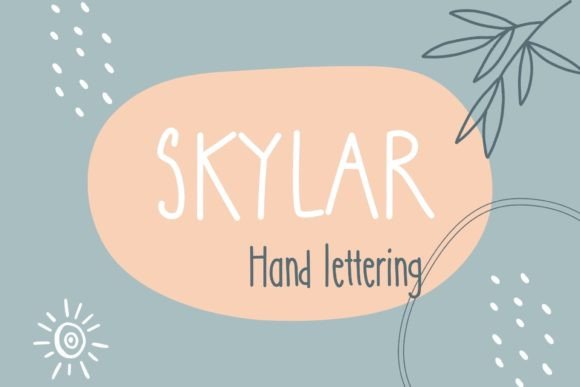 Skylar Font - Cute Lettering Fonts