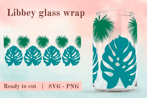 16oz Glass Can Full Wrap Svg Libbey Graphic by CuteShopClipArt ...
