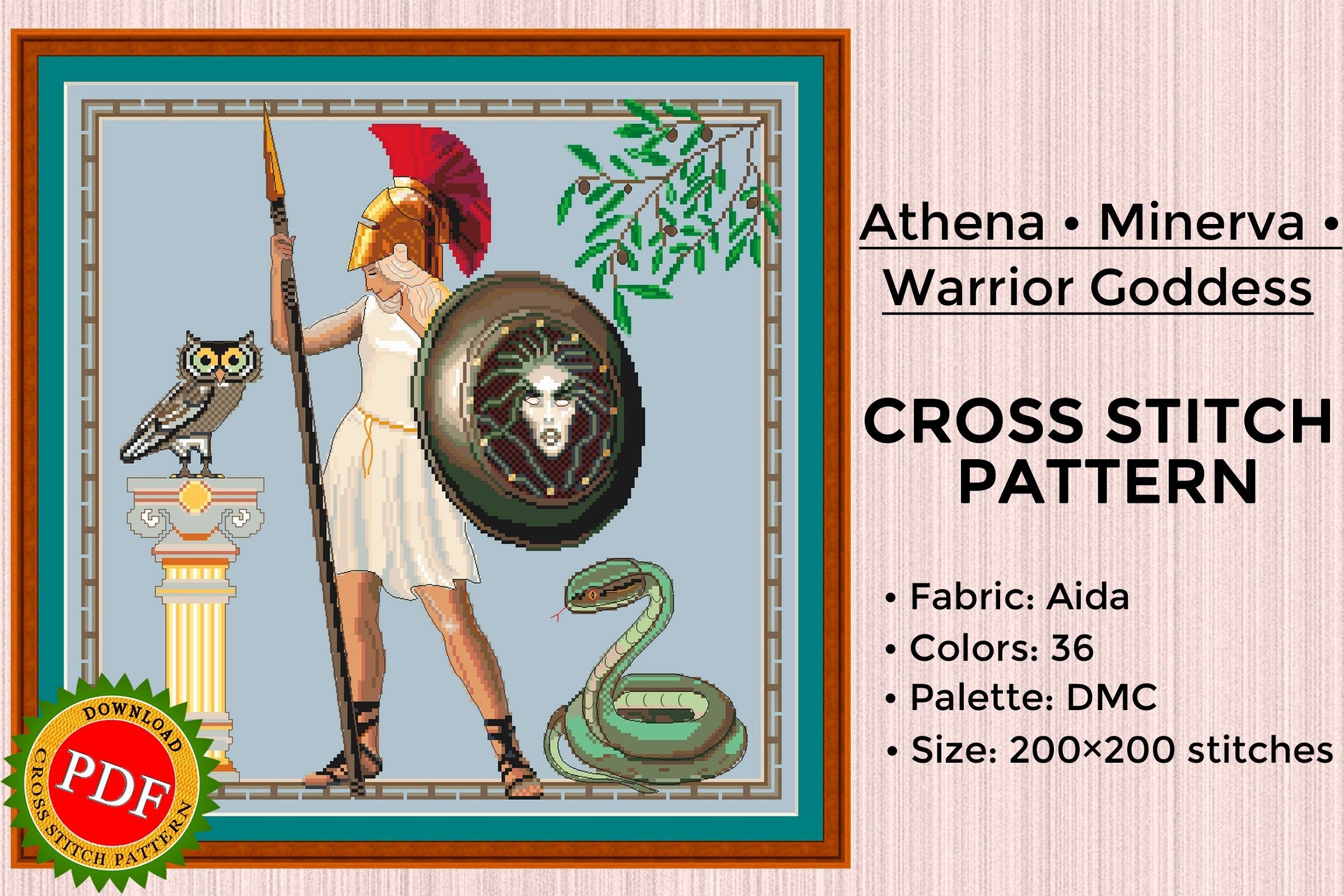 Athena Cross Stitch Pattern