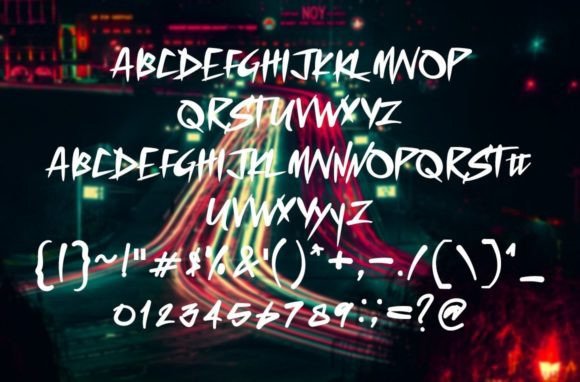 Cyberian Font PNG with transparent background - Preview 5