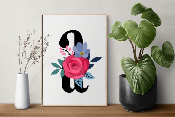Floral Monogram Font PNG with transparent background - Preview 5