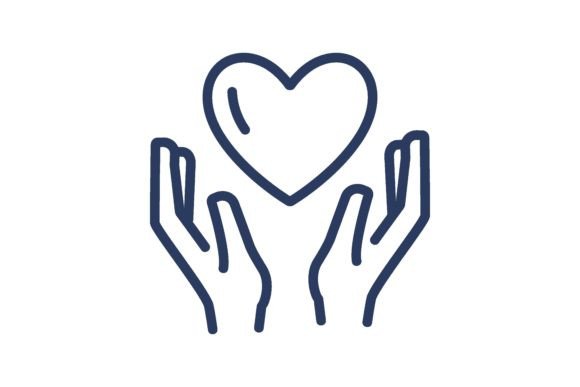 Heart in Hands Thin Line Icon. Love, Pro