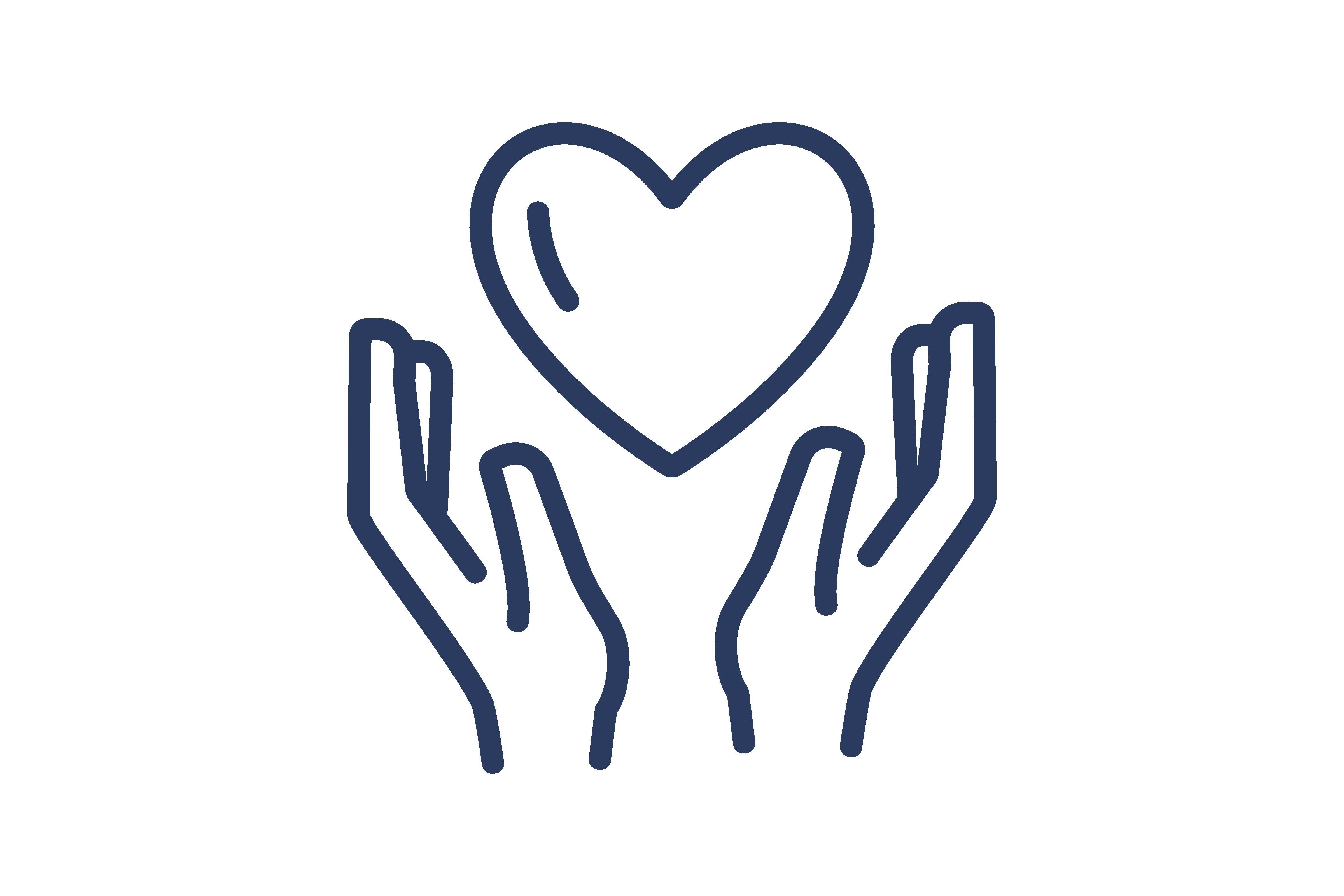Heart in Hands Thin Line Icon. Love, Pro