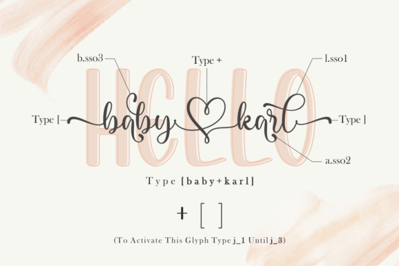 Hello Baby Karl Duo Font - Preview 1