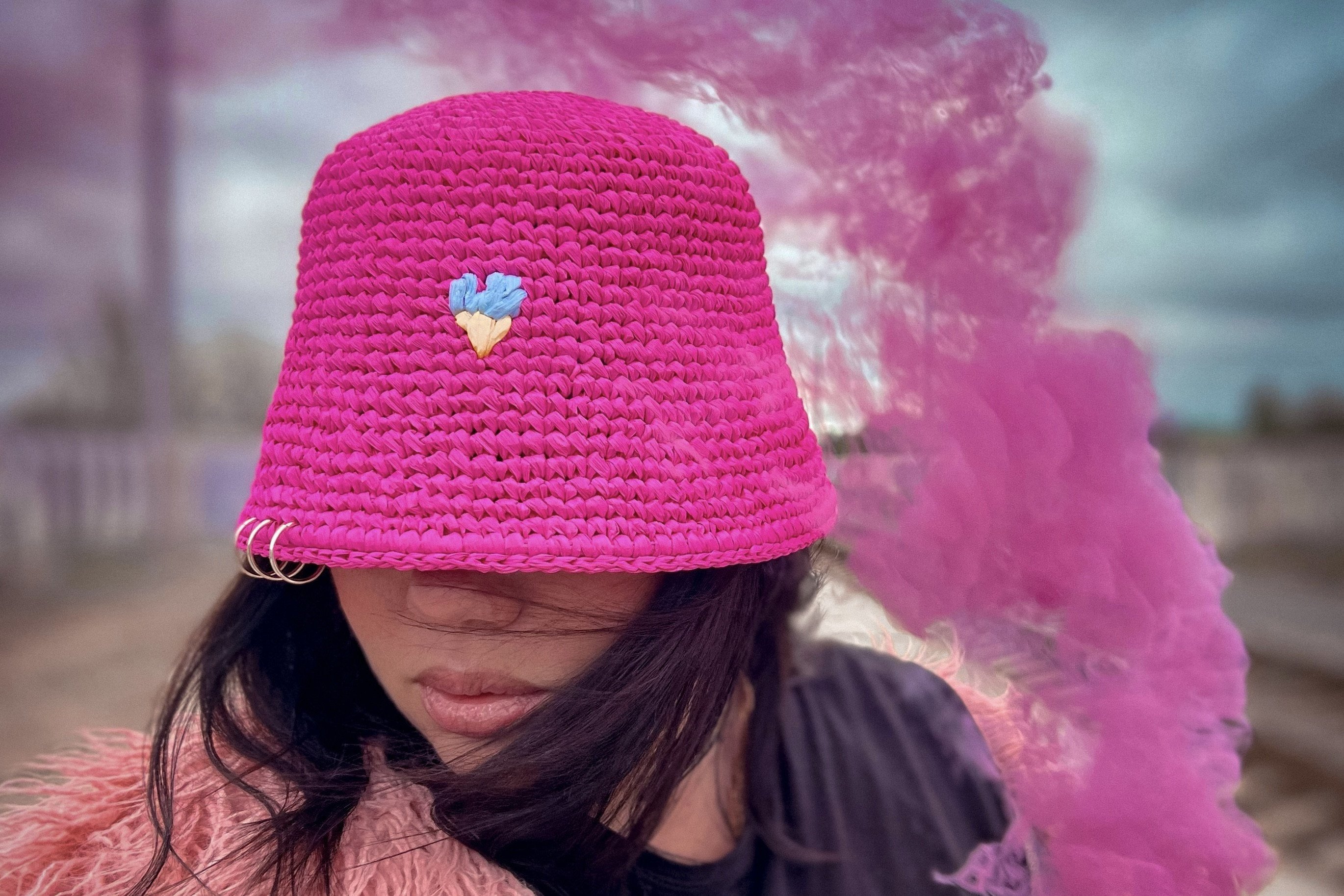 Pink Bucket Hat Crochet Pattern PDF