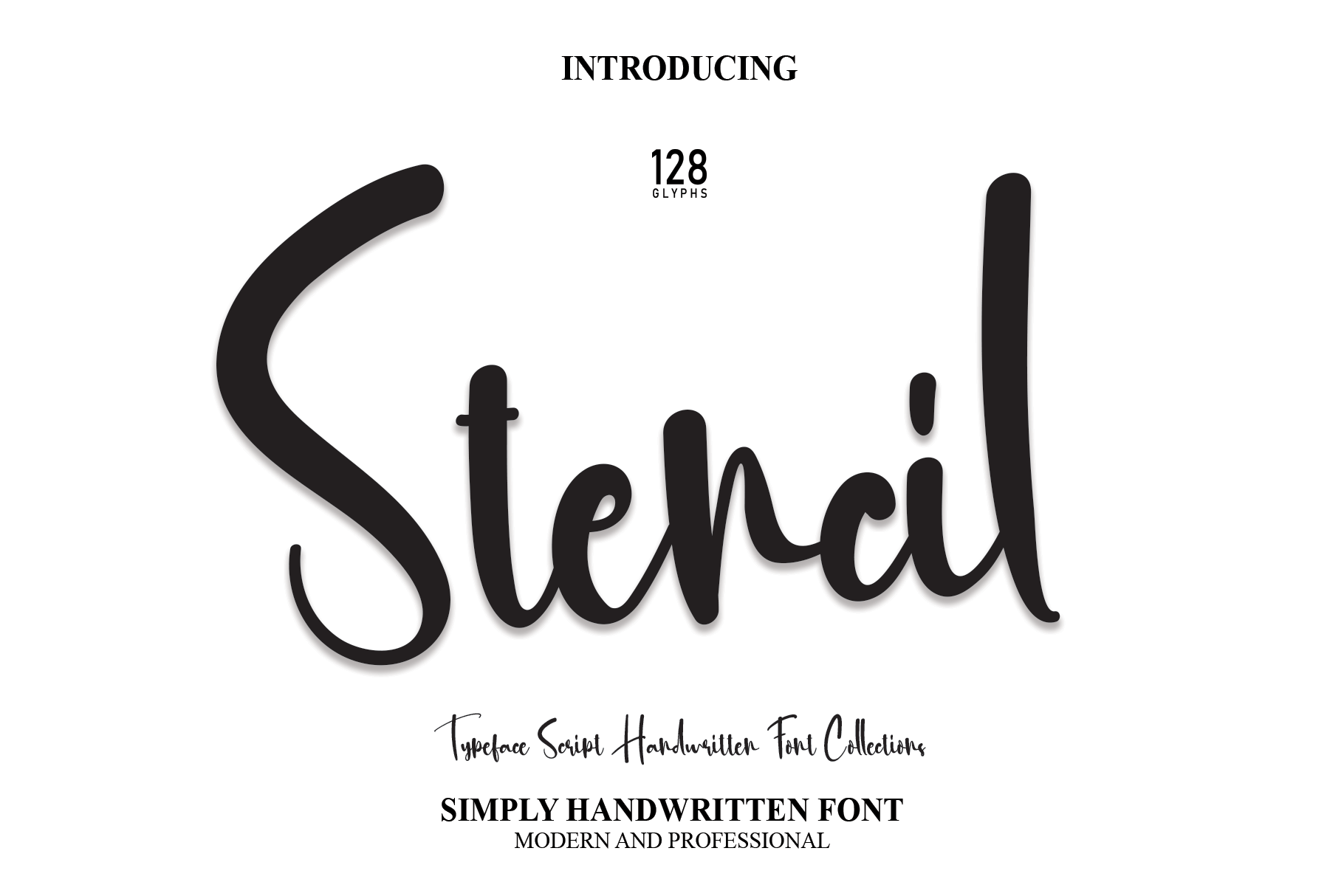Stencil Font by Creativewhitee · Creative Fabrica font preview