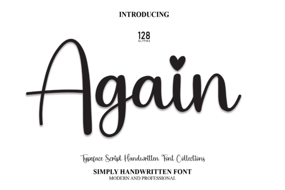 Again handwritten font preview