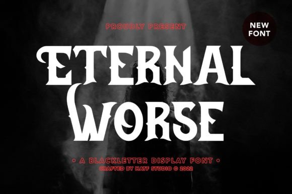 Preview specimen of Eternal Worse blackletter font