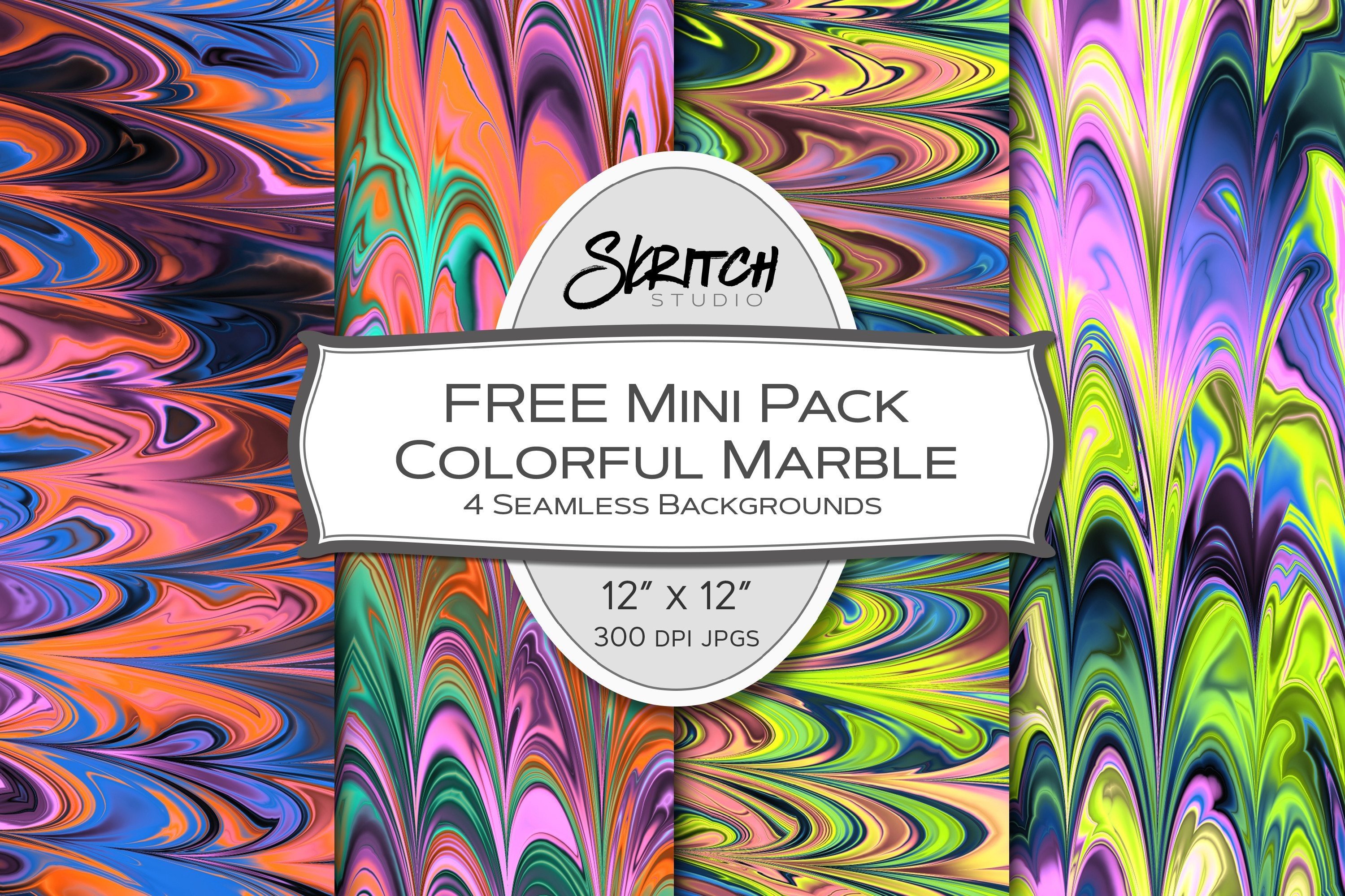 FREE Colorful Marble Mini-Pack Graphic by skritchstudio · Creative Fabrica