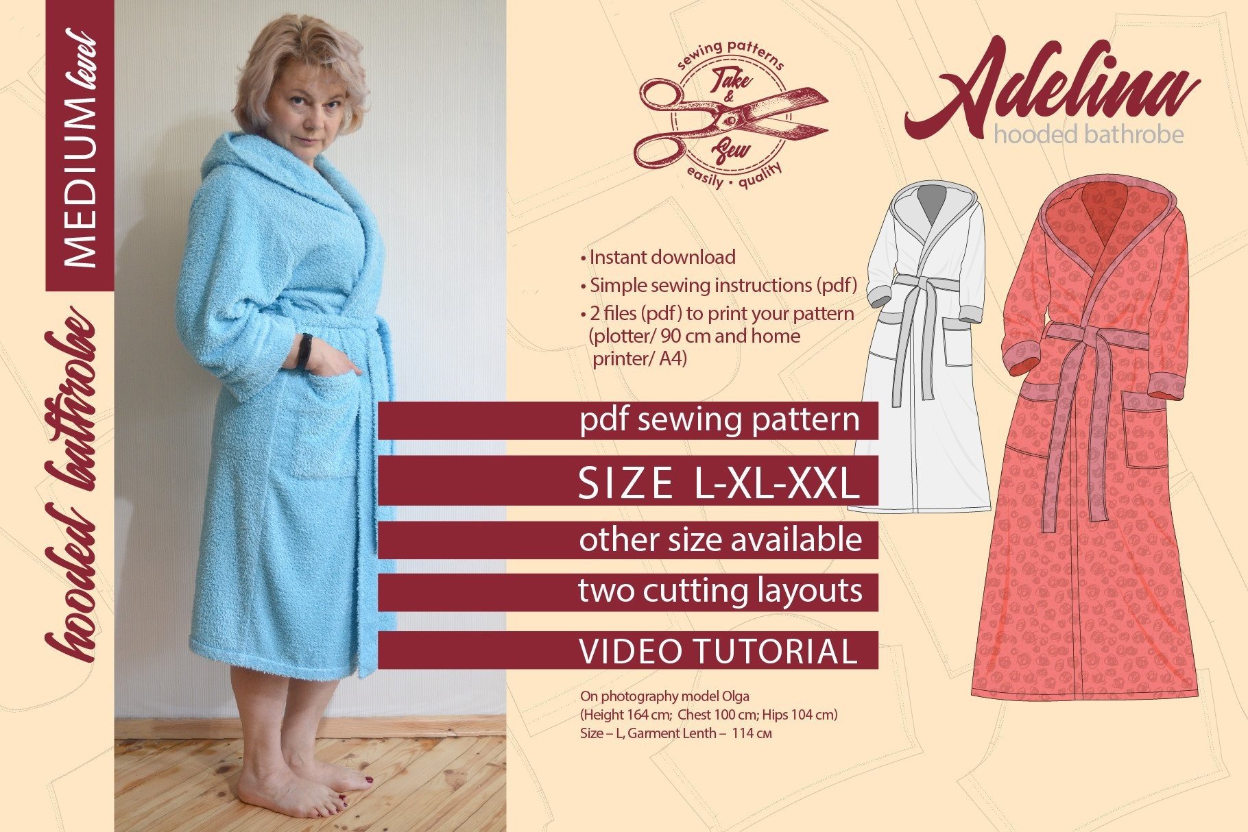 Hooded Bathrobe Adelina