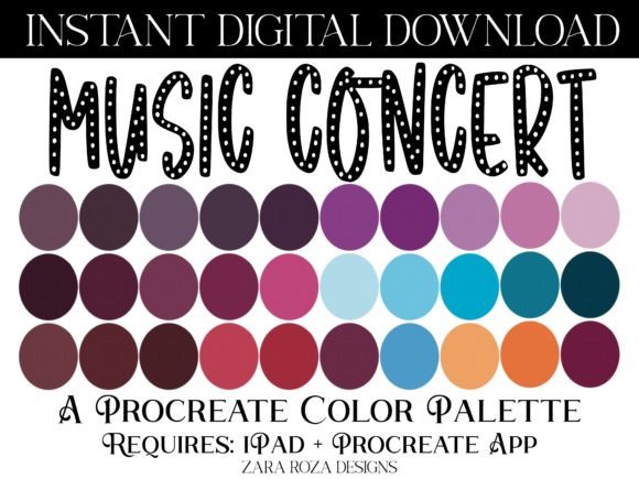 Music Concert Procreate Color Palette
