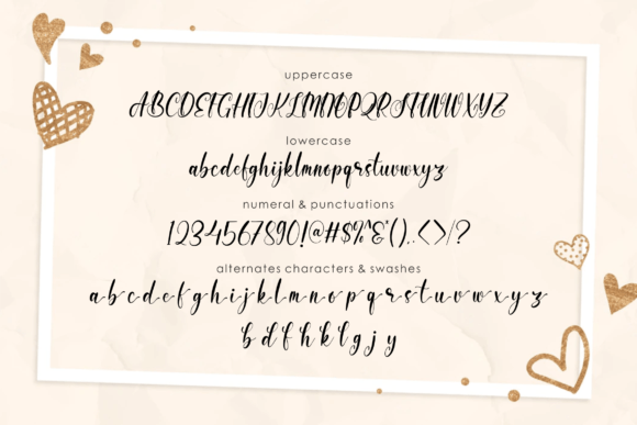 Silkyhearts Font PNG with transparent background - Preview 4