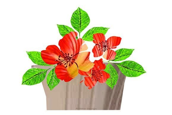 Flowers in a Pot 1: Graphic by arts4busykids · Creative Fabrica