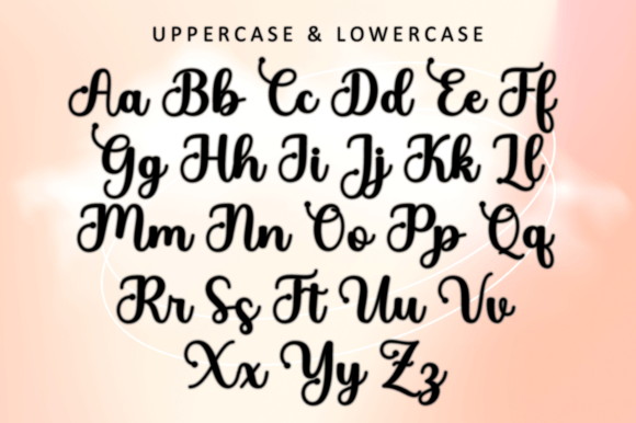 Girly Stylish Font PNG with transparent background - Preview 6
