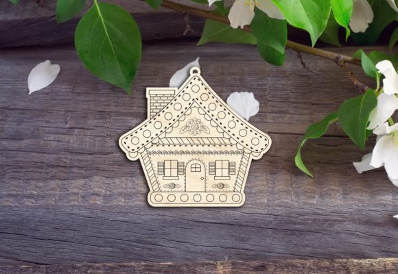 Gingerbread House Christmas Ornament Graphics