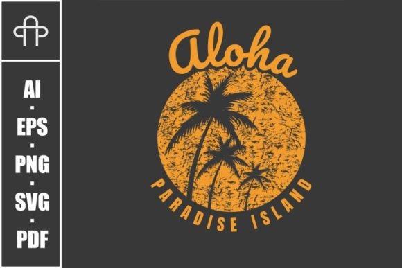 Vintage Retro Palm Tree Silhouette Set Graphic by Andypp · Creative Fabrica