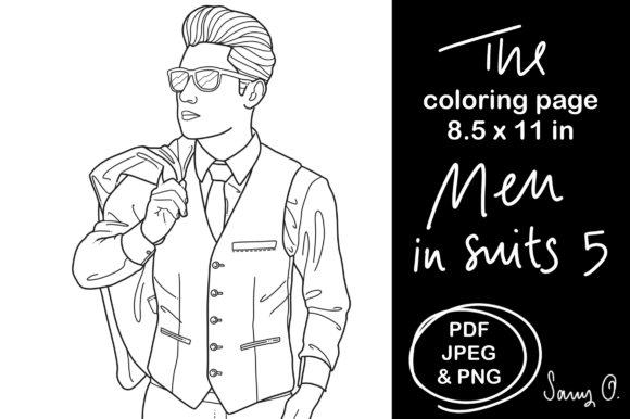 Man in Suit Tuxedo Sexy Hipster Hot Dude Graphic by Sany O.  Creative  Fabrica