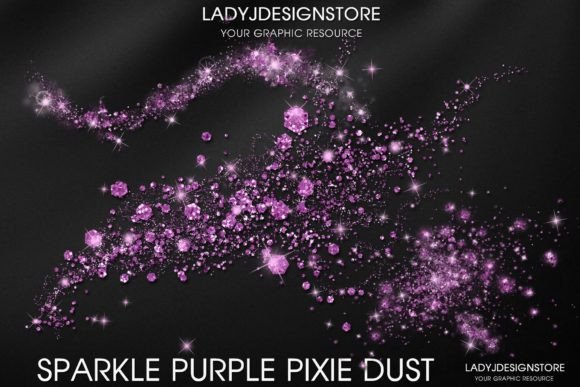 Sparkle Purple Pixie Dust Overlays