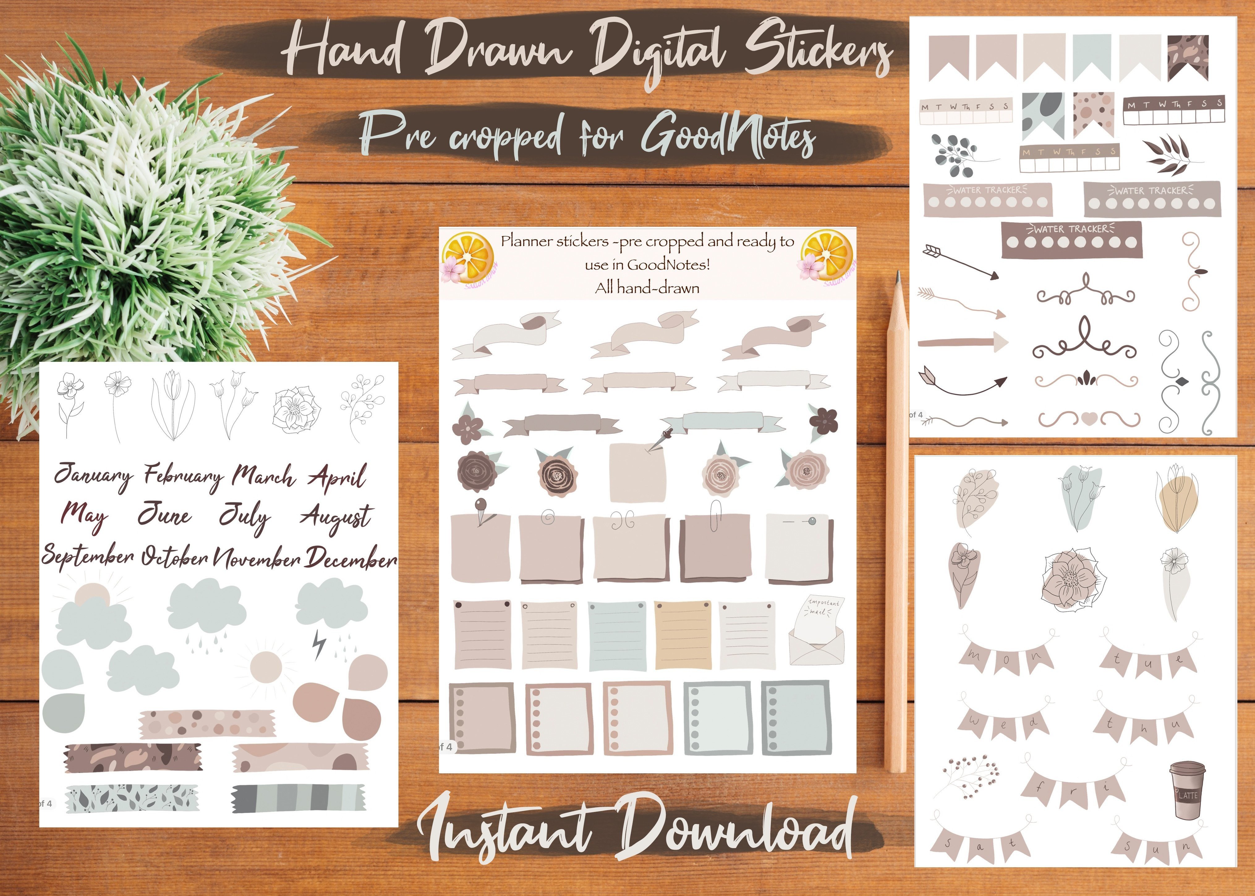 100+ Digital Planner Stickers GoodNotes - photo 1