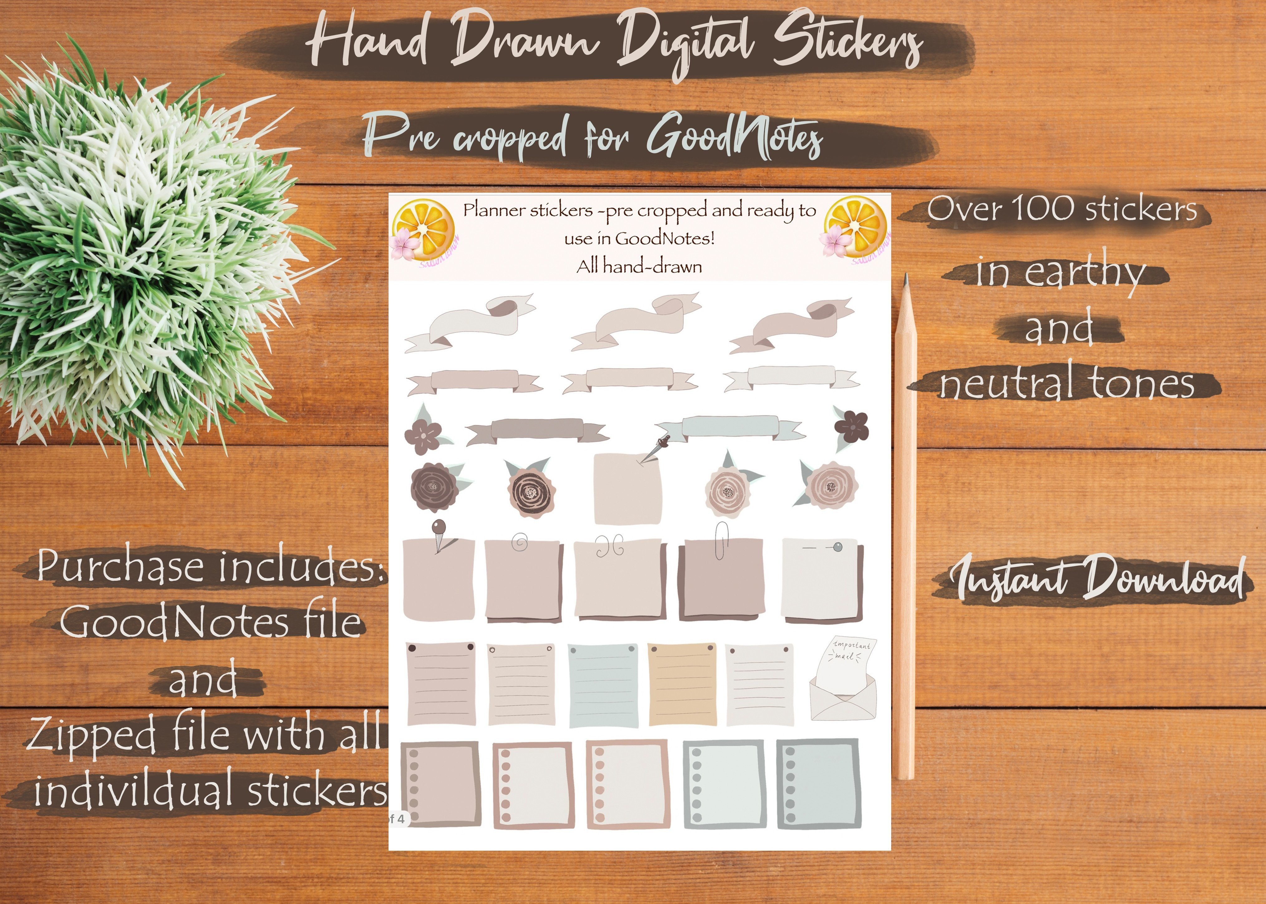 100+ Digital Planner Stickers GoodNotes - photo 2