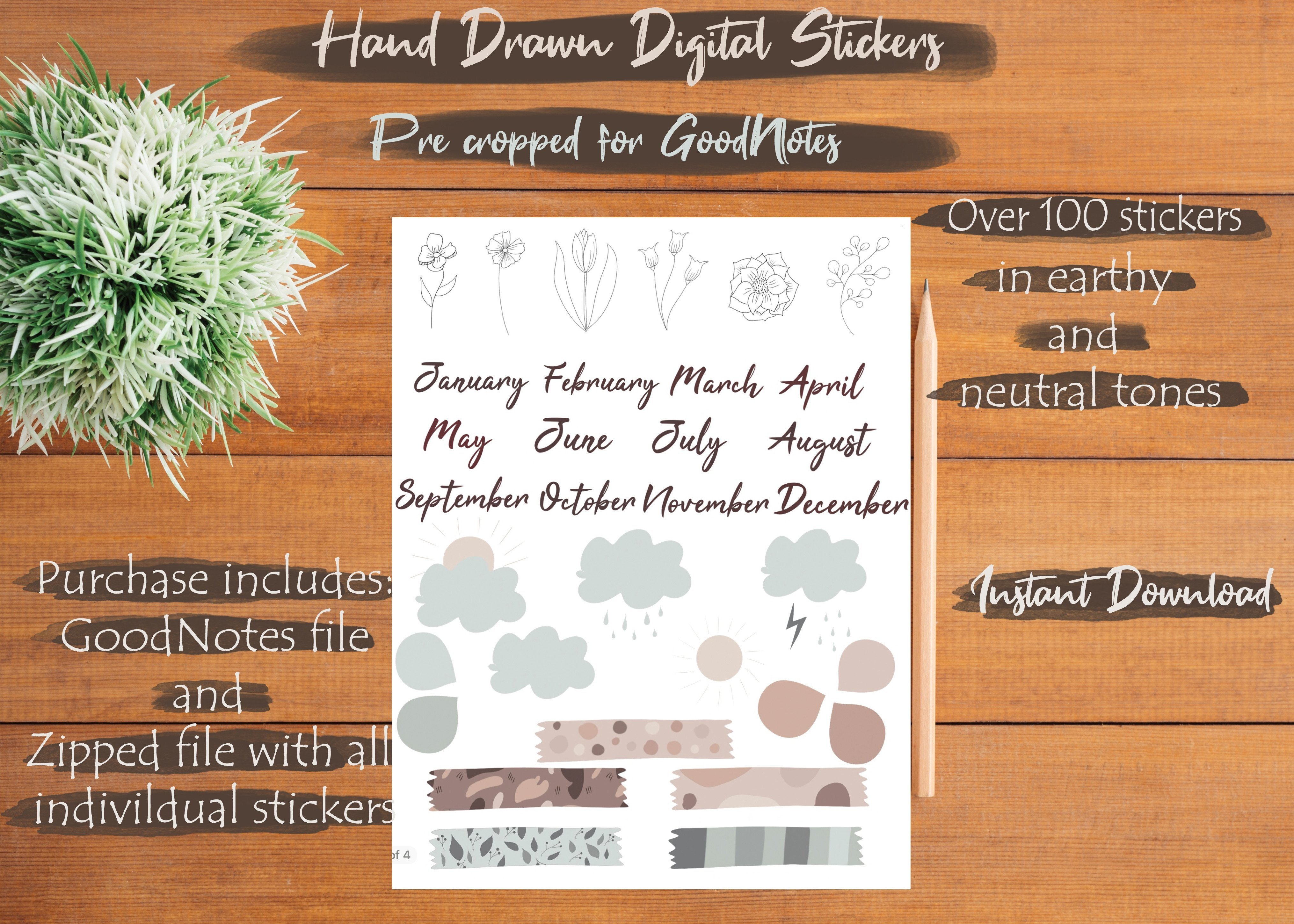 100+ Digital Planner Stickers GoodNotes - photo 3