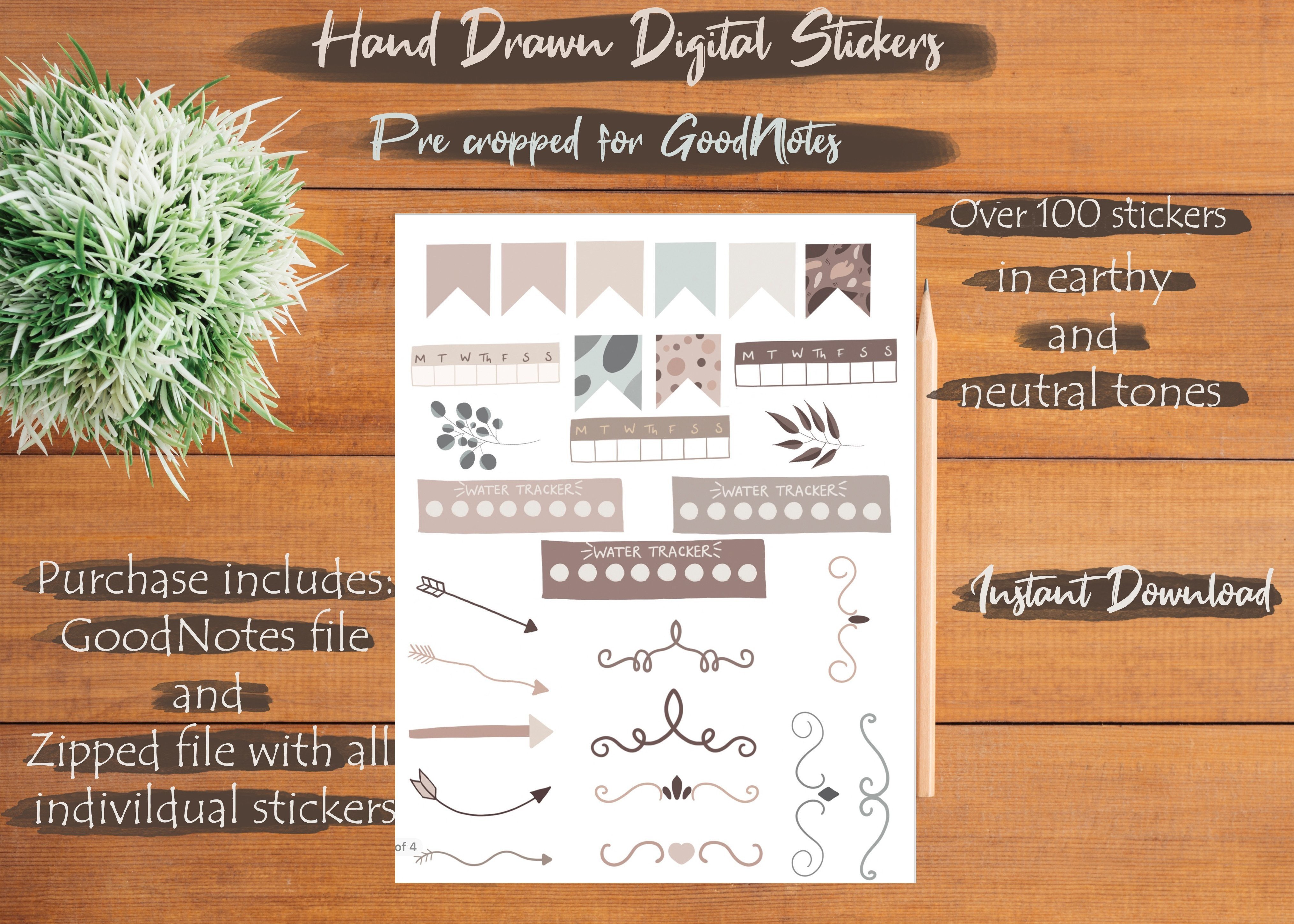 100+ Digital Planner Stickers GoodNotes - photo 4