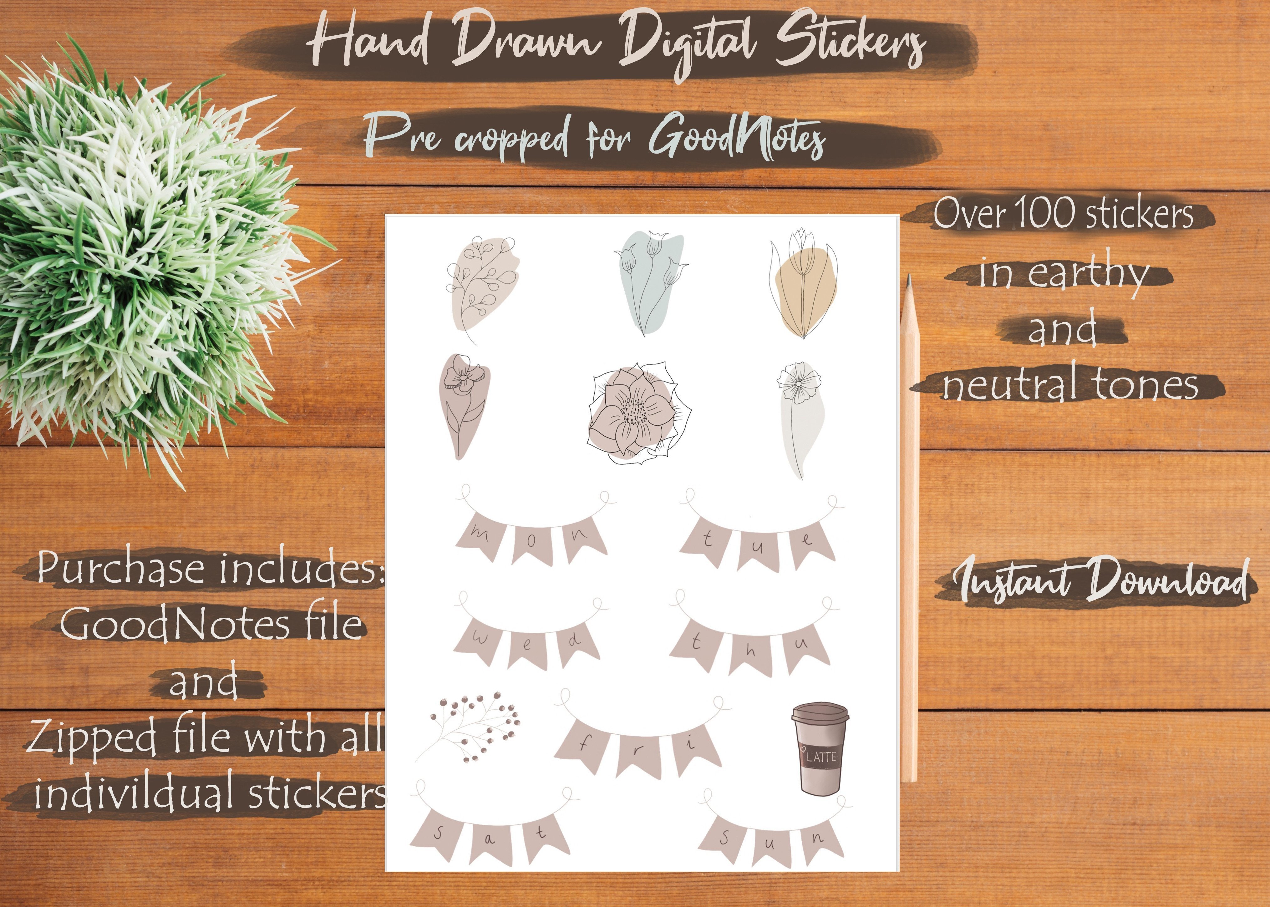 100+ Digital Planner Stickers GoodNotes - photo 5