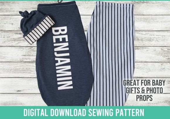 Baby Swaddle Cocoon and Hat Sewing