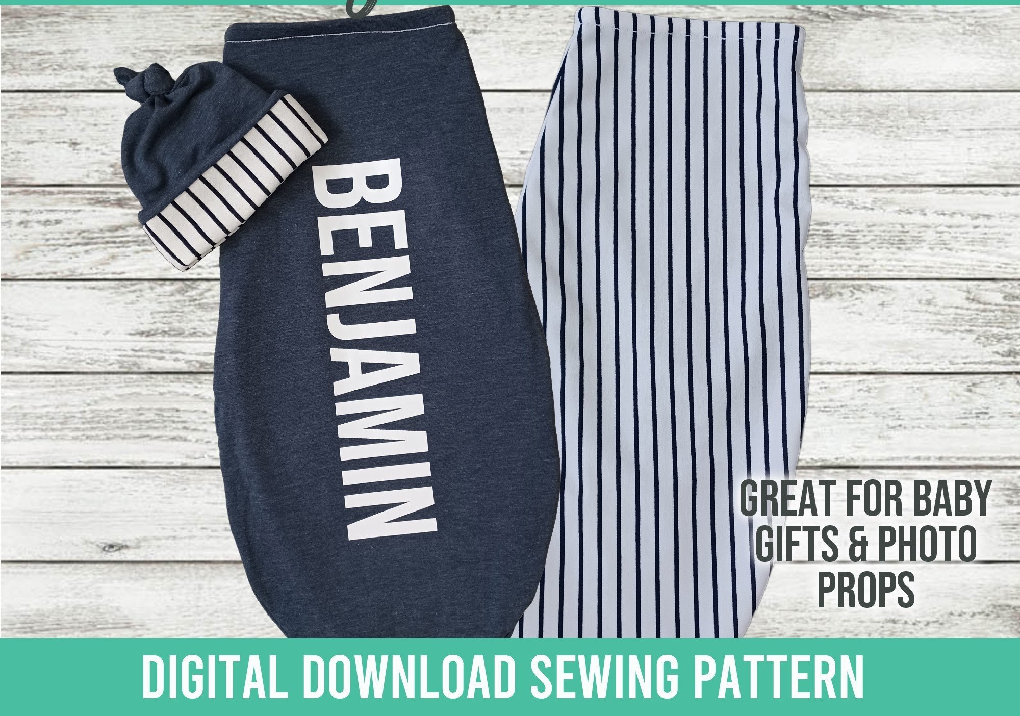 Baby Swaddle Cocoon and Hat Sewing