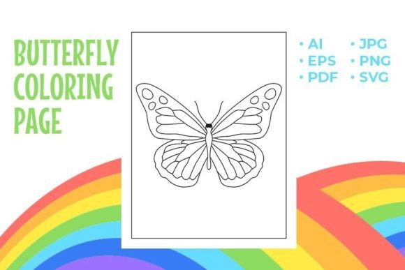 Butterfly Coloring Page for KDP Graphic by snzd24 · Creative Fabrica