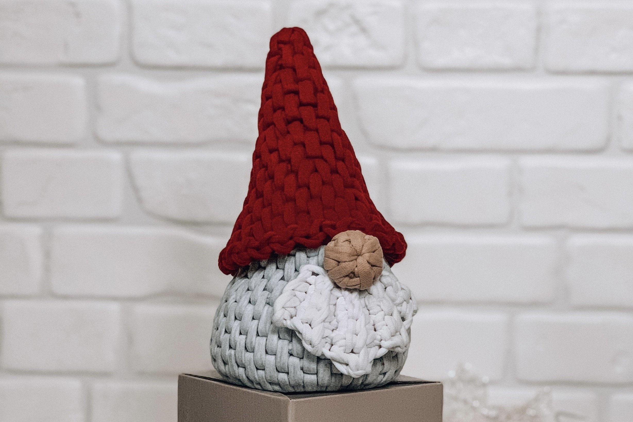 Crochet Patter Scandinavian Gnome Basket