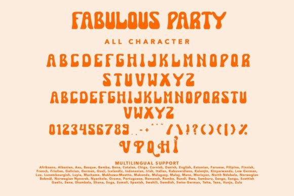 Fabulous Party Font PNG with transparent background - Preview 6