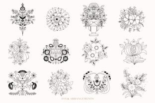Folk Art Procreate Stamp Brushes Graphic by patipaintsco · Creative Fabrica