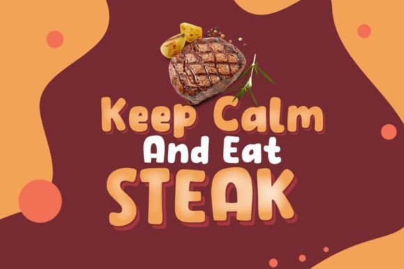 Fresh Steak Font PNG with transparent background - Preview 1