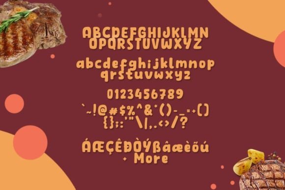 Fresh Steak Font PNG with transparent background - Preview 3