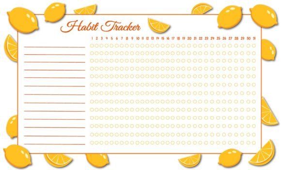 Habit Tracker with Lemons