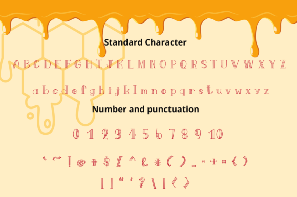 Jelly Honey Font PNG with transparent background - Preview 1