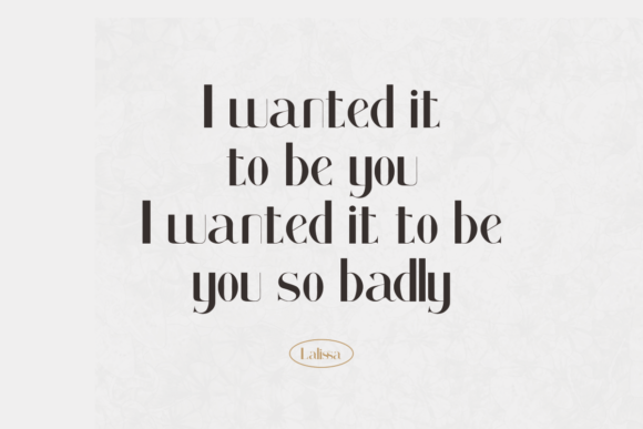 Lalissa Font PNG with transparent background - Preview 2