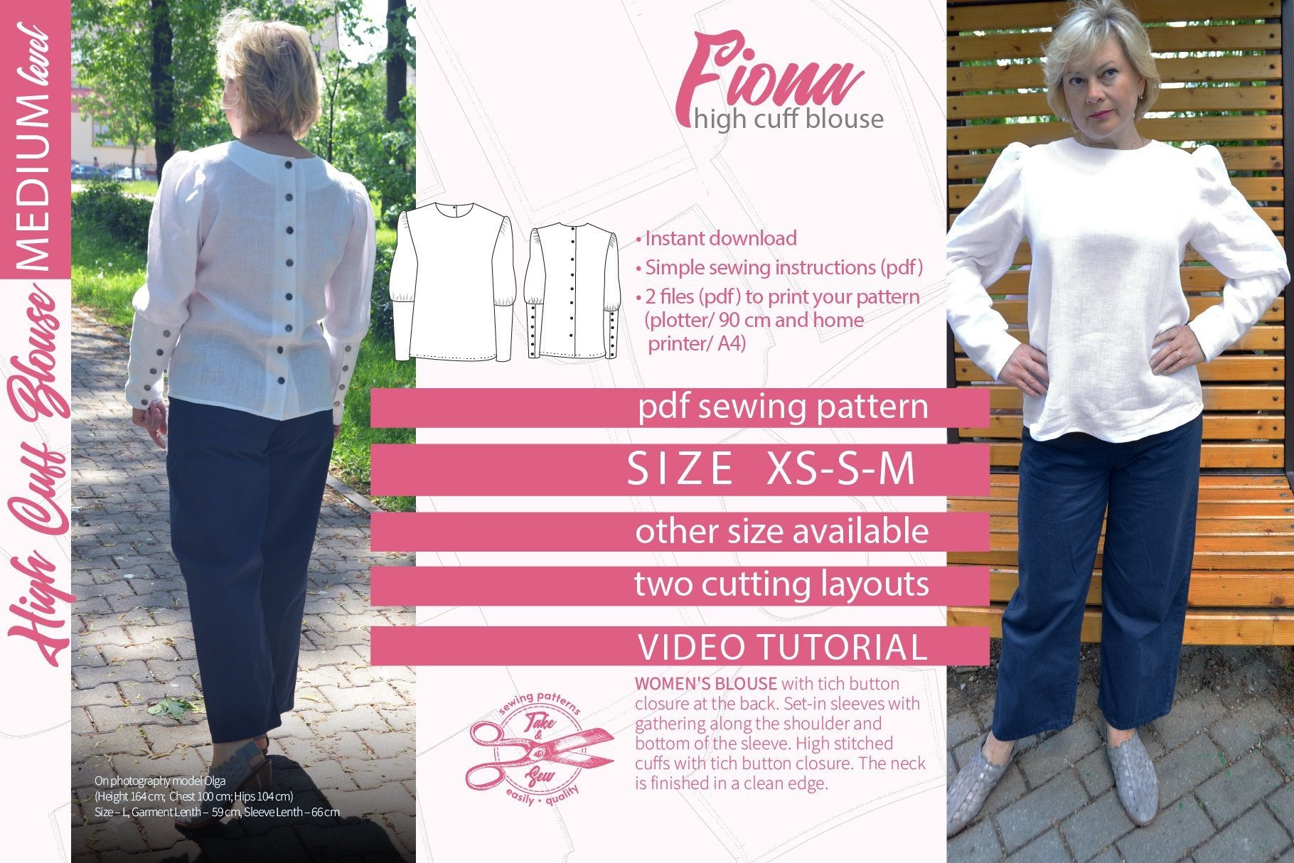 Linen Women Blouse Fiona