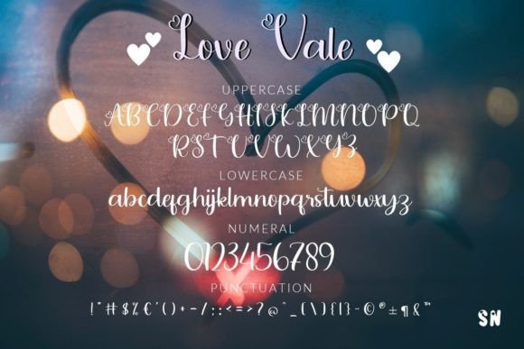 Love Vale Font PNG with transparent background - Preview 3