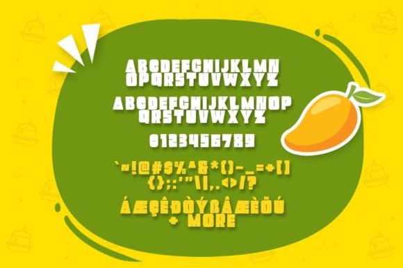 Mango Pudding Font PNG with transparent background - Preview 3